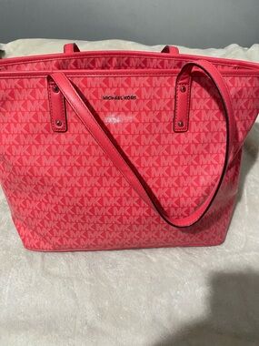 Michael Kors Hot Pink MK Monogram Tote